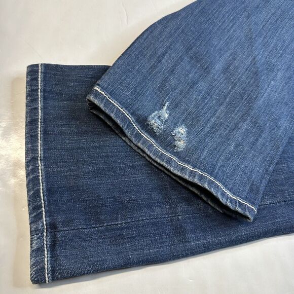 BKE Jeans 29 Bootcut Harper Blue Denim Womens Distress Western Cowboy Rodeo - Picture 13 of 13